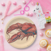 James Sowerby Serrated Lobster Papieren Bordje (Feest)