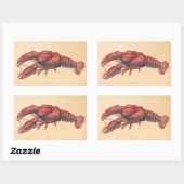James Sowerby Serrated Lobster Rechthoekige Sticker (Vel)