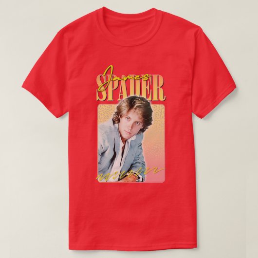 James Spader 80s Retro Style Fan Design T-shirt (Design voorkant)