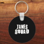 James Squad Naam Grappige James Sleutelhanger (Voorkant)