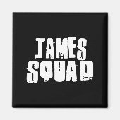 James Squad Name Funny James  Magneet (Voorkant)