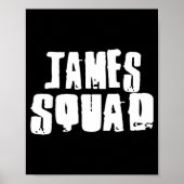 James Squad Name Funny James Poster (Voorkant)