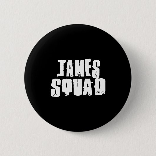 James Squad Name Funny James Ronde Button 5,7 Cm (Voorkant)