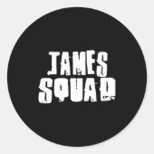 James Squad Name Funny James  Ronde Sticker (Voorkant)
