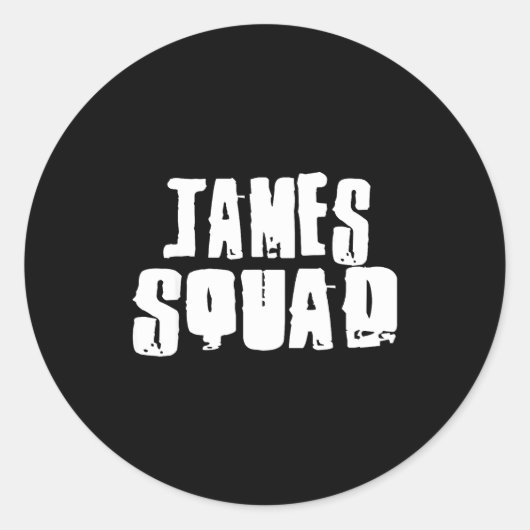James Squad Name Funny James  Ronde Sticker (Voorkant)