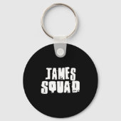 James Squad Name Funny James  Sleutelhanger (Voorkant)