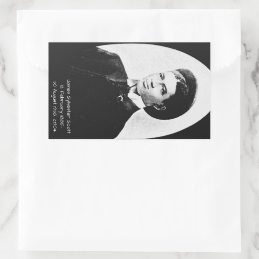 James Sylvester Scott Rechthoekige Sticker (Tas)