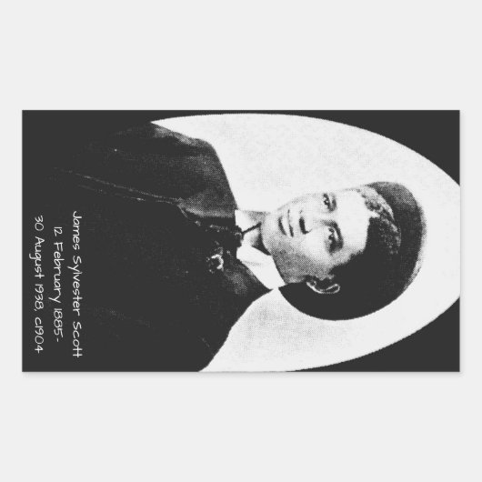 James Sylvester Scott Rechthoekige Sticker (Voorkant)