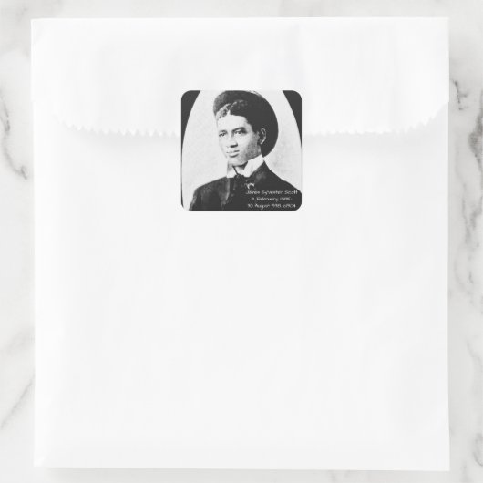 James Sylvester Scott Vierkante Sticker (Tas)