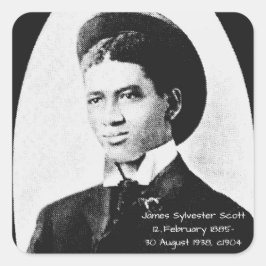 James Sylvester Scott Vierkante Sticker