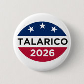 James Talarico 2026 Campagne Knop Ronde Button 5,7 Cm (Voorkant)