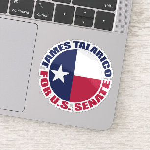 James Talarico voor Amerikaanse Senaat Texas Vlag  Sticker