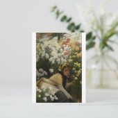 James Tissot Chrysanthemums Briefkaart (Staand voorkant)