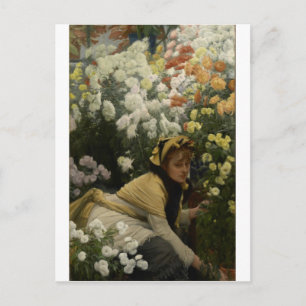 James Tissot Chrysanthemums Briefkaart