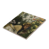 James Tissot Chrysanthemums Tegeltje (Zijkant)