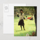 James Tissot Croquet, c.1878 Briefkaart (Voorkant / Achterkant)