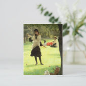 James Tissot Croquet, c.1878 Briefkaart (Staand voorkant)