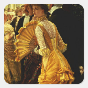 James Tissot De bal, c.1878 Vierkante Sticker