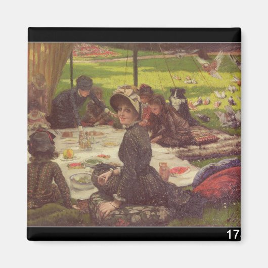 James Tissot | De picknick, c.1881-2 Magneet (Voorkant)