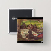 James Tissot | De picknick, c.1881-2 Vierkante Button 5,1 Cm (Voorkant /achterkant)
