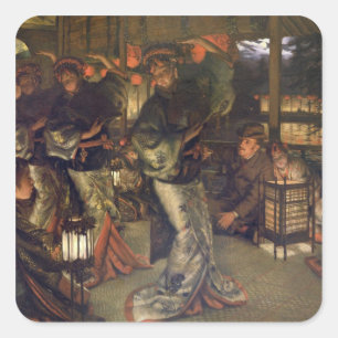 James Tissot De prodigal Son in een vreemde deel Vierkante Sticker