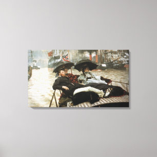 James Tissot de Theems Canvas Afdruk
