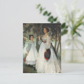 James Tissot | De twee zussen: Portret, 1863 Briefkaart (Staand voorkant)