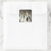 James Tissot | De twee zussen: Portret, 1863 Vierkante Sticker (Tas)