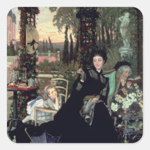 James Tissot   De Weduwe, 1868 Vierkante Sticker