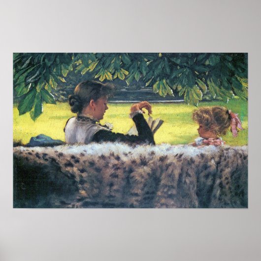 James Tissot - Een verhaal lezen Poster (Voorkant)