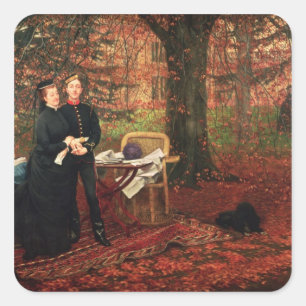 James Tissot Empress Eugenie & Eugene-Louis Napo Vierkante Sticker