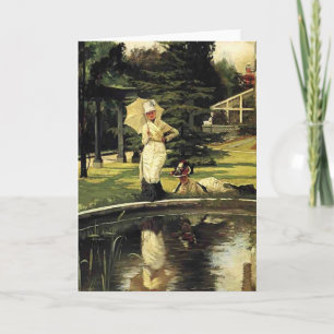 James Tissot- in een Engelse Tuin Kaart