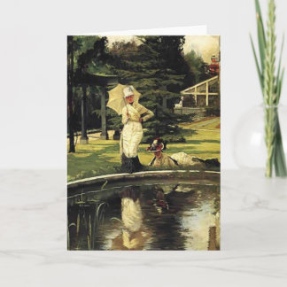 James Tissot- in een Engelse Tuin Kaart