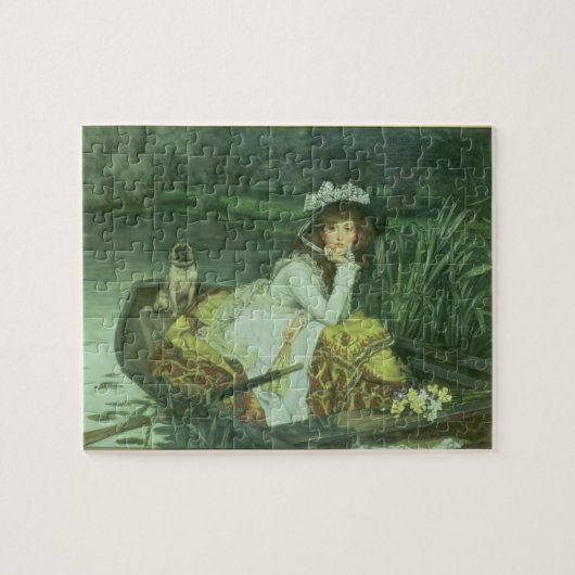 James Tissot | Jonge vrouw in een boot of reflecti Legpuzzel (Horizontaal)