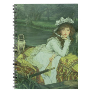 James Tissot   Jonge vrouw in een boot of reflecti Notitieboek