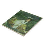 James Tissot | Jonge vrouw in een boot of reflecti Tegeltje (Zijkant)