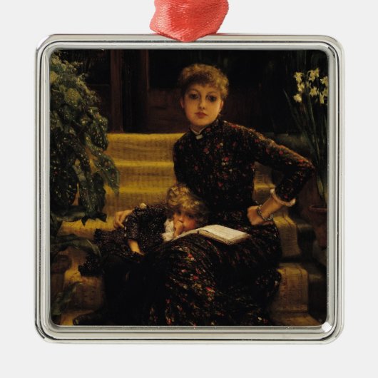 James Tissot | Moeder en kind of Ouderenzand Metalen Ornament (Voorkant)