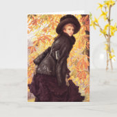 James Tissot October Wenskaart Kaart (Gele Bloem)