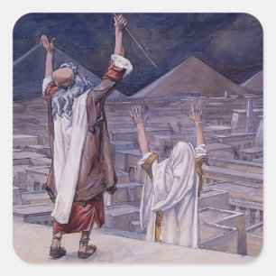 James Tissot over de sprinkhanenplaag Vierkante Sticker