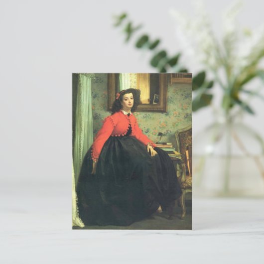 James Tissot-Portret van Mlle. L.L. Briefkaart (Staand voorkant)