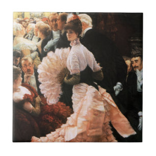 James Tissot The Political Lady Tile Tegeltje