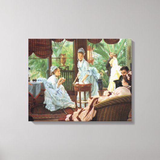James Tissot Victoriaans Tea Party Canvas Afdruk (Voorkant)