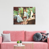 James Tissot Victoriaans Tea Party Canvas Afdruk (Insitu (Woonkamer))