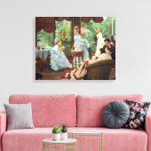 James Tissot Victoriaans Tea Party Canvas Afdruk (Insitu (Woonkamer))