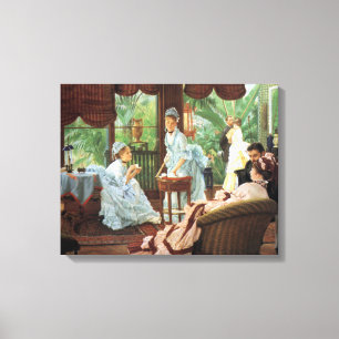 James Tissot Victoriaans Tea Party Canvas Afdruk