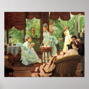 James Tissot Victoriaans Tea Party Poster