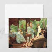 James Tissot Victoriaans uitnodigingen van Tea Par (Voorkant / Achterkant)