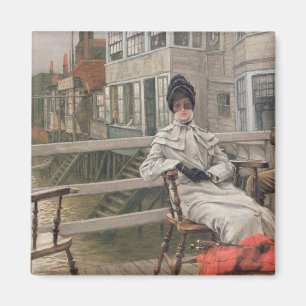 James Tissot   Wachten op de veerboot, c.1878 Magneet