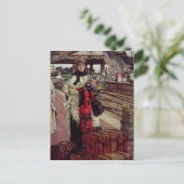 James Tissot | Wachten op het station Briefkaart (Staand voorkant)