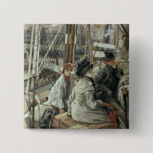 James Tissot | Water, c.1881-2 Vierkante Button 5,1 Cm (Voorkant)